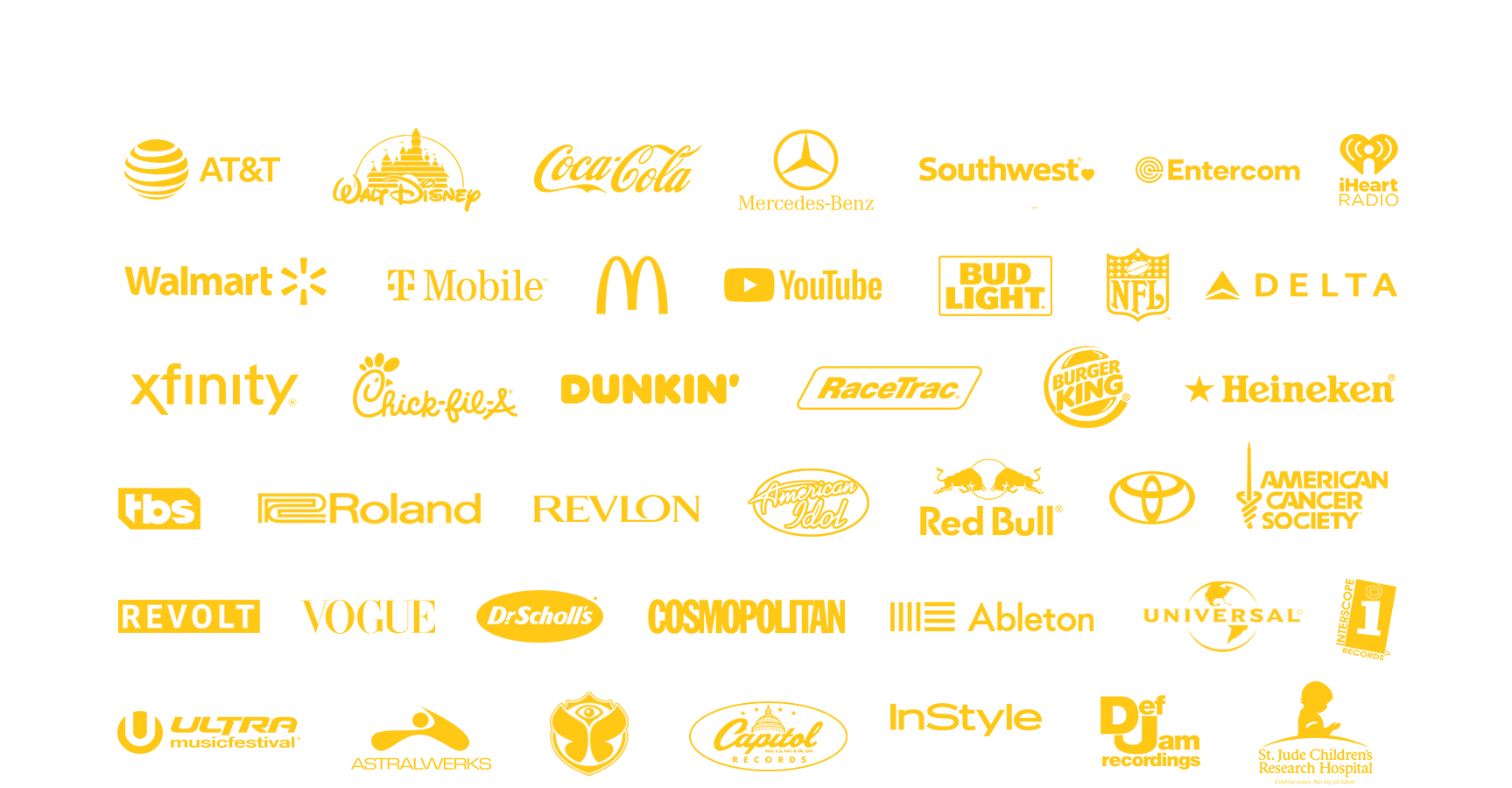 Brands I have Worked With.